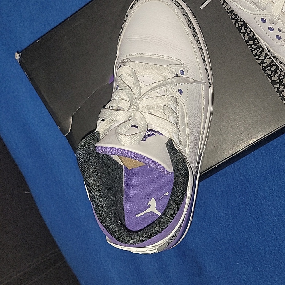 Jordan Retro 3 Dark Iris Shoes - Picture 4 of 7